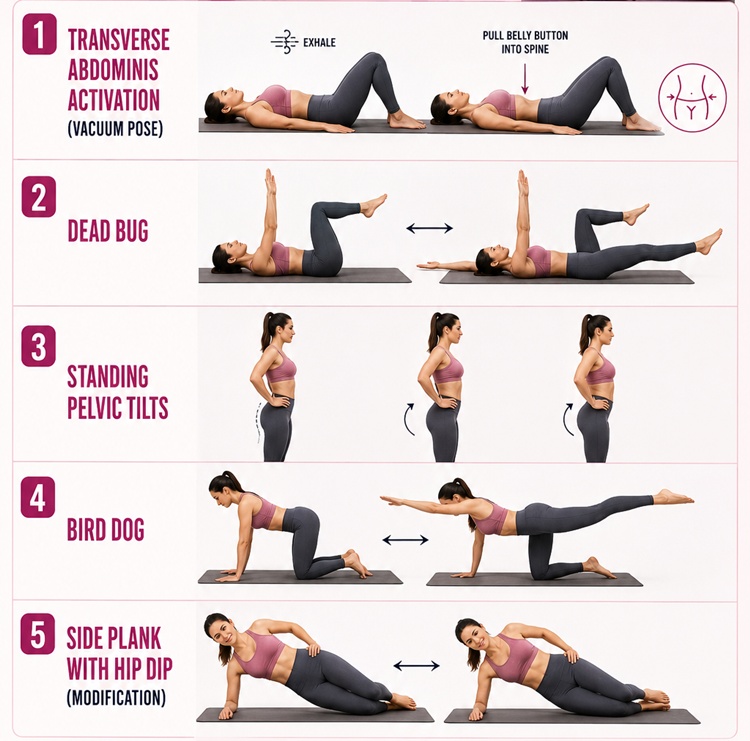 5 Deep Core Exercises to Tighten the Lower Abdominal Wall