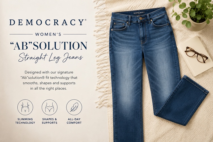 Democracy Women's "Ab"solution Straight Leg Jeans