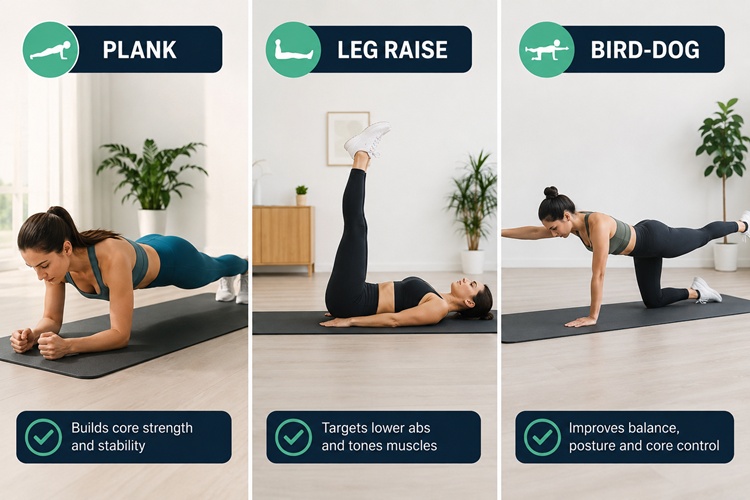 Safe floor exercises after c-section