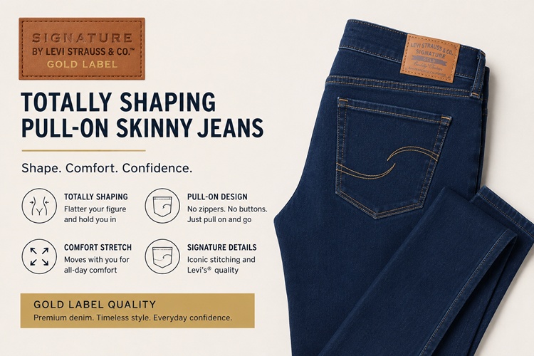 Signature by Levi Strauss & Co. Gold Label Totally Shaping Pull-On Skinny Jeans