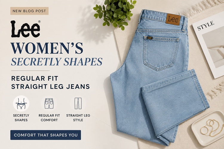 Lee Women's Secretly Shapes Regular Fit Straight Leg Jeans