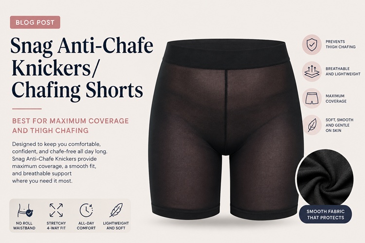 Snag Anti-Chafe Knickers/Chafing Shorts — Best for Maximum Coverage and Thigh Chafing
