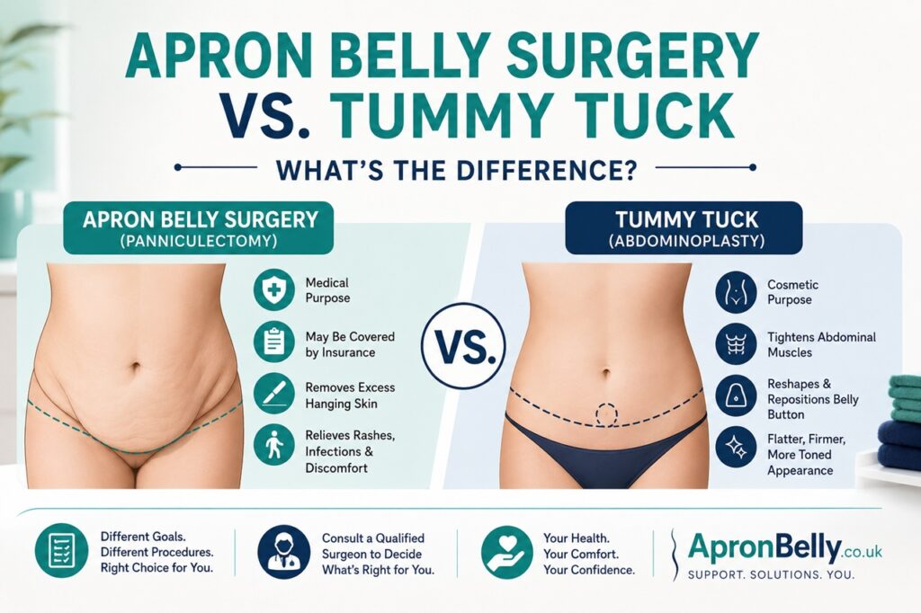 Apron Belly Surgery vs. Tummy Tuck: What's the Difference?