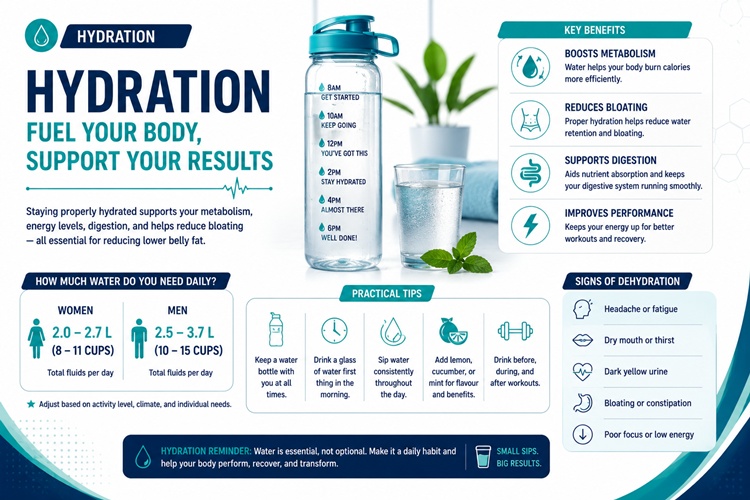 Staying hydrated to support metabolism and fat loss