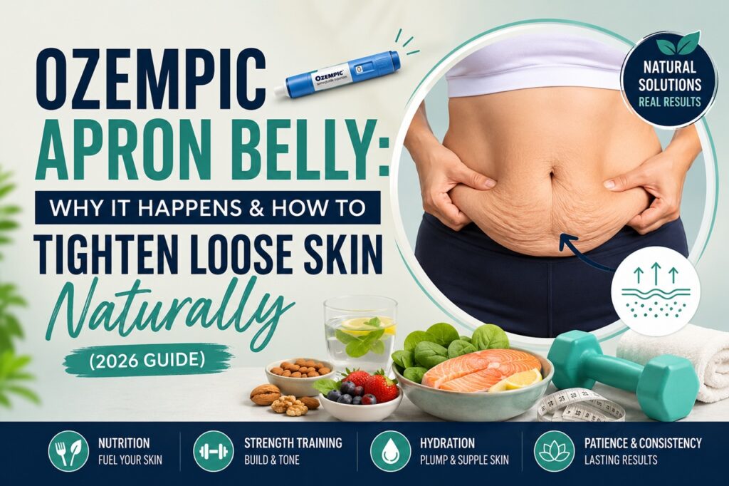 Ozempic Apron Belly: Why It Happens & How to Tighten Loose Skin Naturally (2026 Guide)