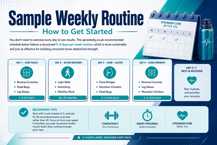 Weekly FUPA workout routine schedule