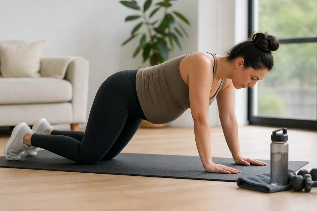 Movement and exercise that feel doable with a heavier lower belly