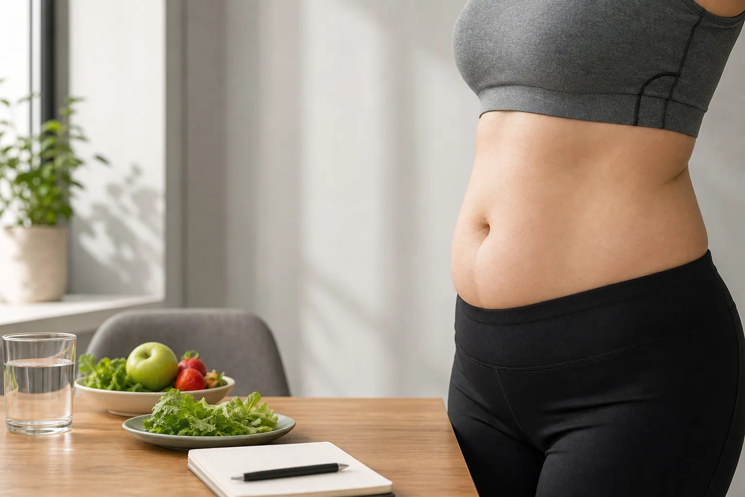 Signs that separate an apron belly from short-term bloating