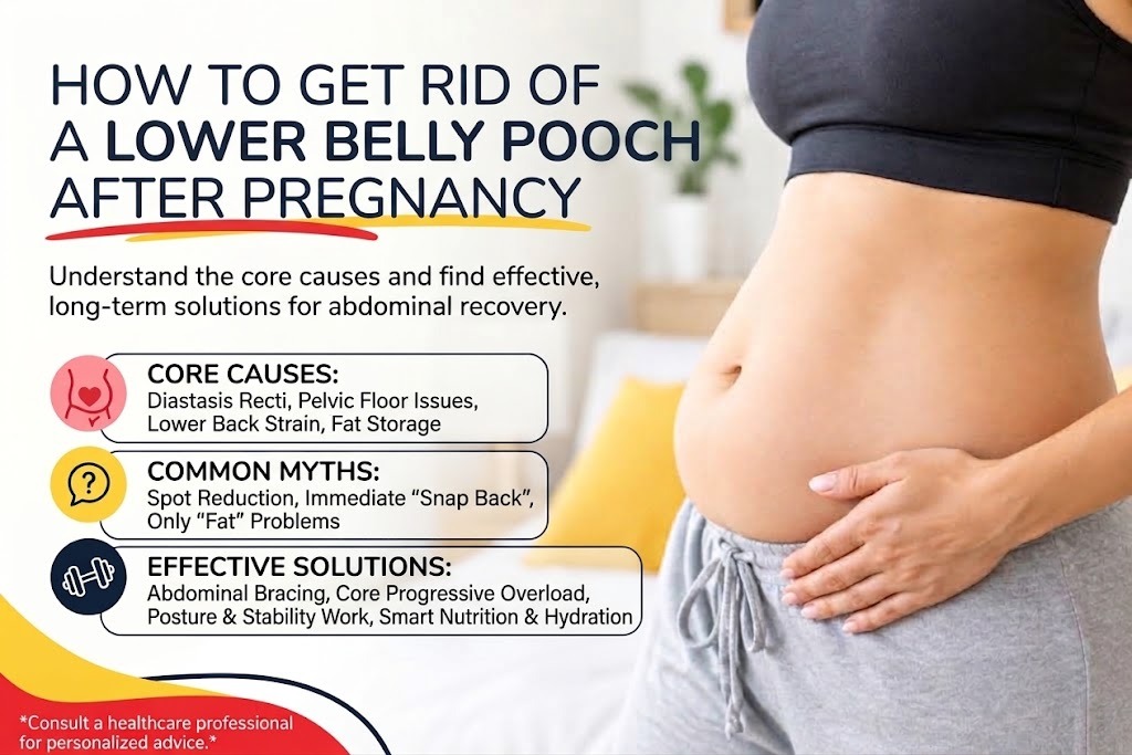 lower belly pooch after pregnancy